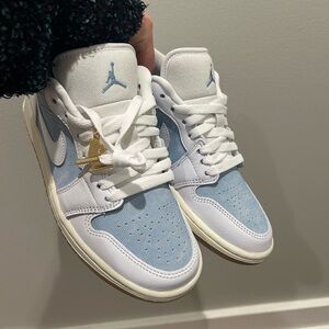 Jordan Light Blue and White High-Tops
